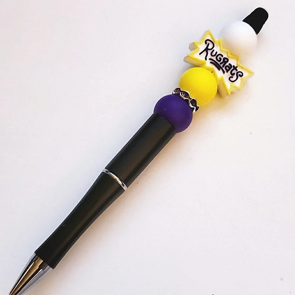 Handmade Rugrats Beaded Silicone Focal Bead Pen